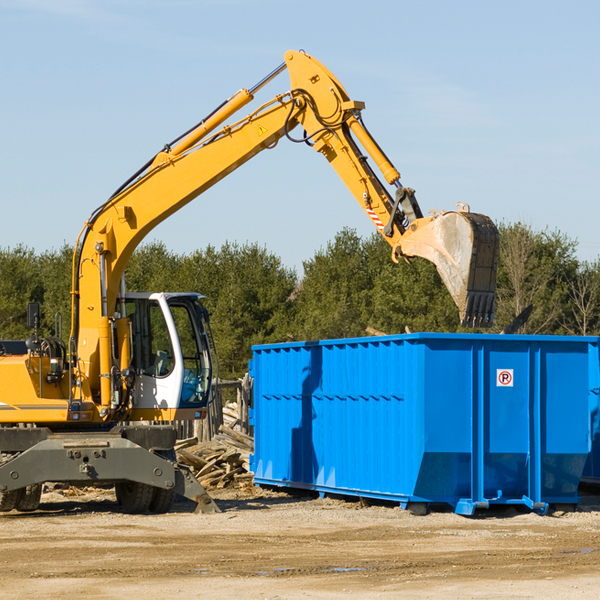 what size residential dumpster rentals are available in Burnett WI